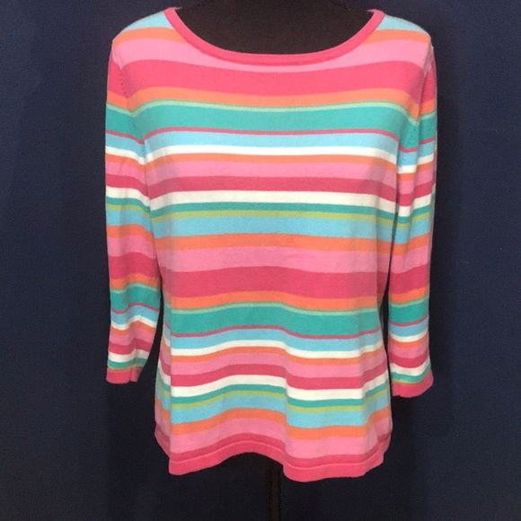 Appleseed's Tops - Appleseed’s Women's Top, Petite Large, Multi-colored